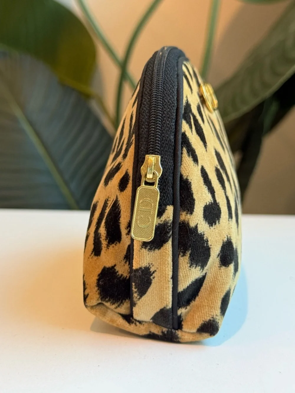 Christian Dior ‘Leopard Velvet Pouch’